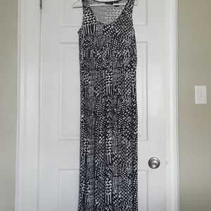 Black and white maxi dress